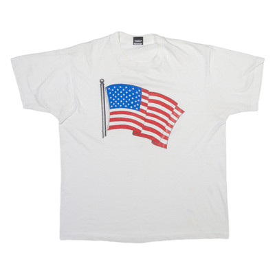 BEST Flag Herren T-Shirt Weiß USA XL