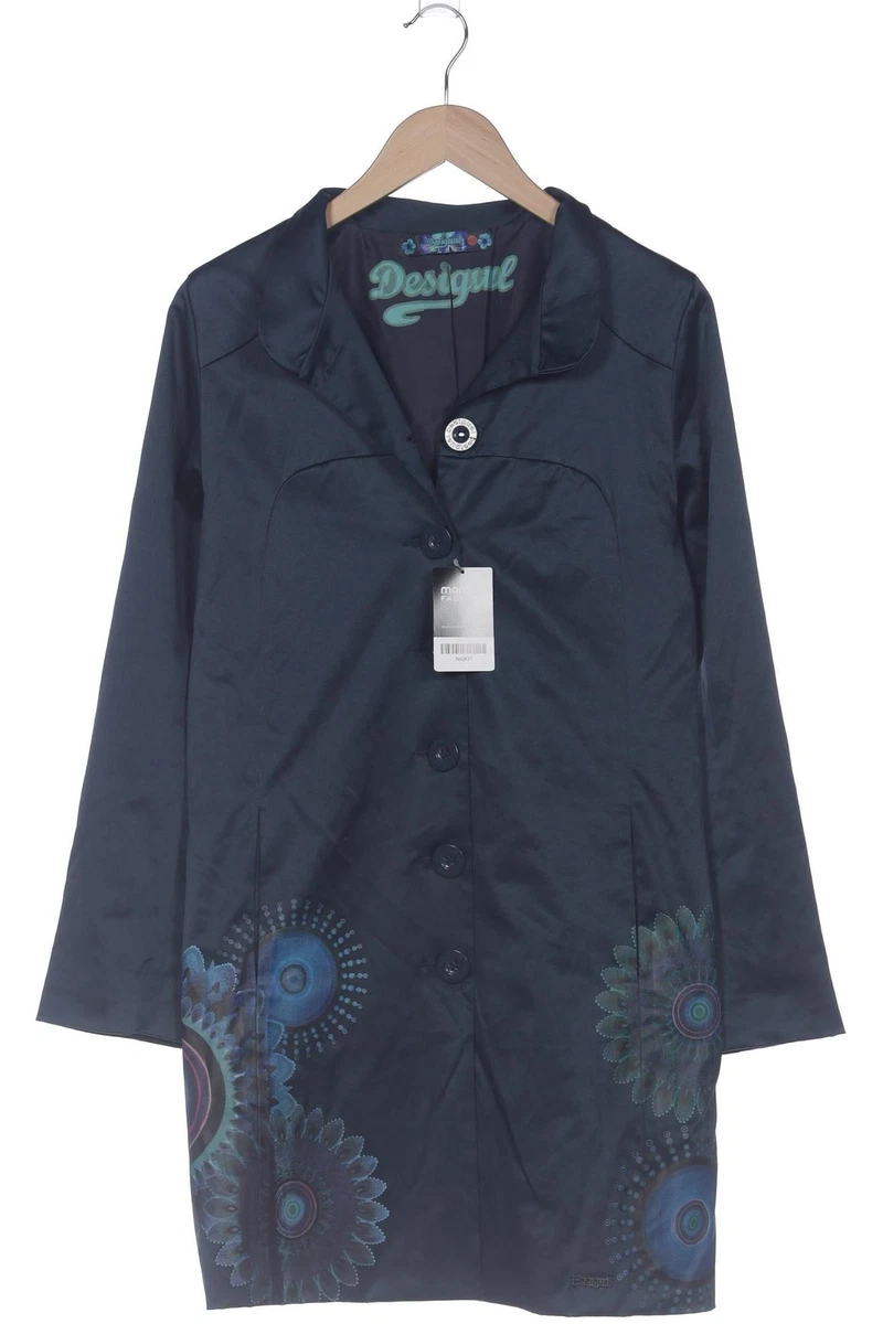 Desigual Mantel Damen Jacke Parka Gr. 42 Baumwolle Marineblau #gsa9p9x
