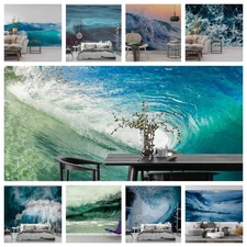 3D Sea Wave Background Self-adhesive Wallpaper Removable Wallpaper Wall Mural