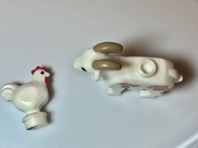 Rare Lego Mill Village Raid Goat 95341pb01 7189 Exclusive Farm Animal & Chicken