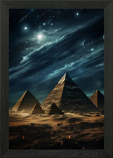 Egyptian Pyramids Framed Wall Art Poster Canvas Print Picture