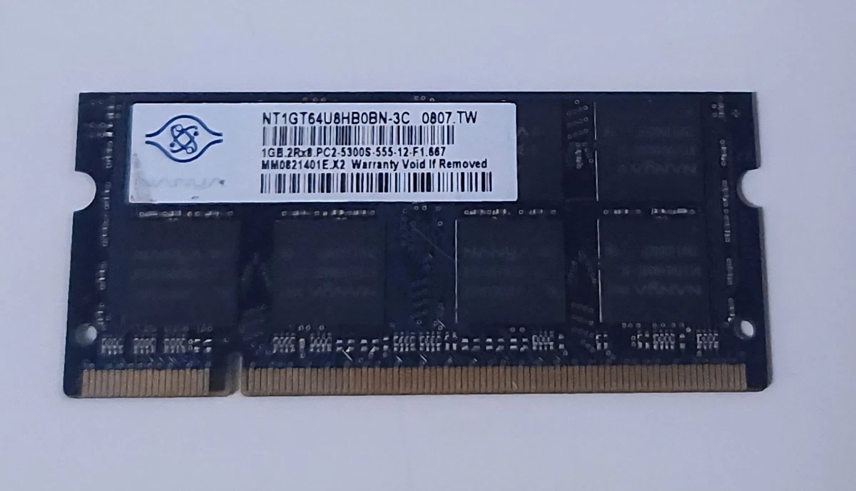 DDR 512 NANYA メモリ PC2-5300 Preços baixos em Nanya PC2-5300 (DDR2-667) de Memória (RAM 200 | eBay