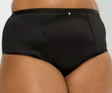 Torrid Elegant Black Shine Microfiber/Diamonds Cheeky Panty Plus Size 3X, 22/24