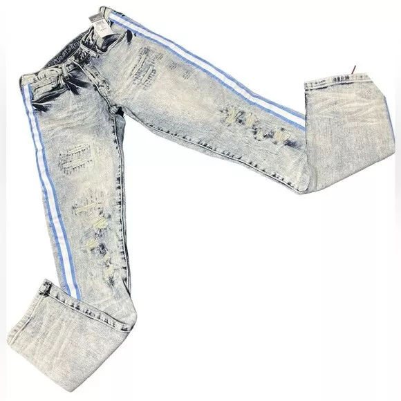 Jean skinny Rue21 premium flex suprême rayé vieilli 26x30