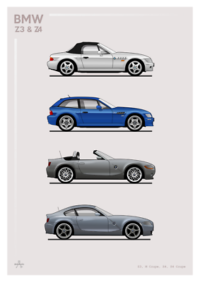 POSTER - BMW Z3 / Z4 EVOLUTION - (A4 A3 A2 Sizes) Car M Coupe | eBay