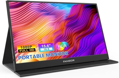 FANGOR Portable Monitor, 15.6'' FHD 1080P Travel Monitor for Laptop, Ultra-Slim