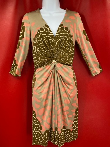 100% Silk V-Neck Ruched Jersey Knit 