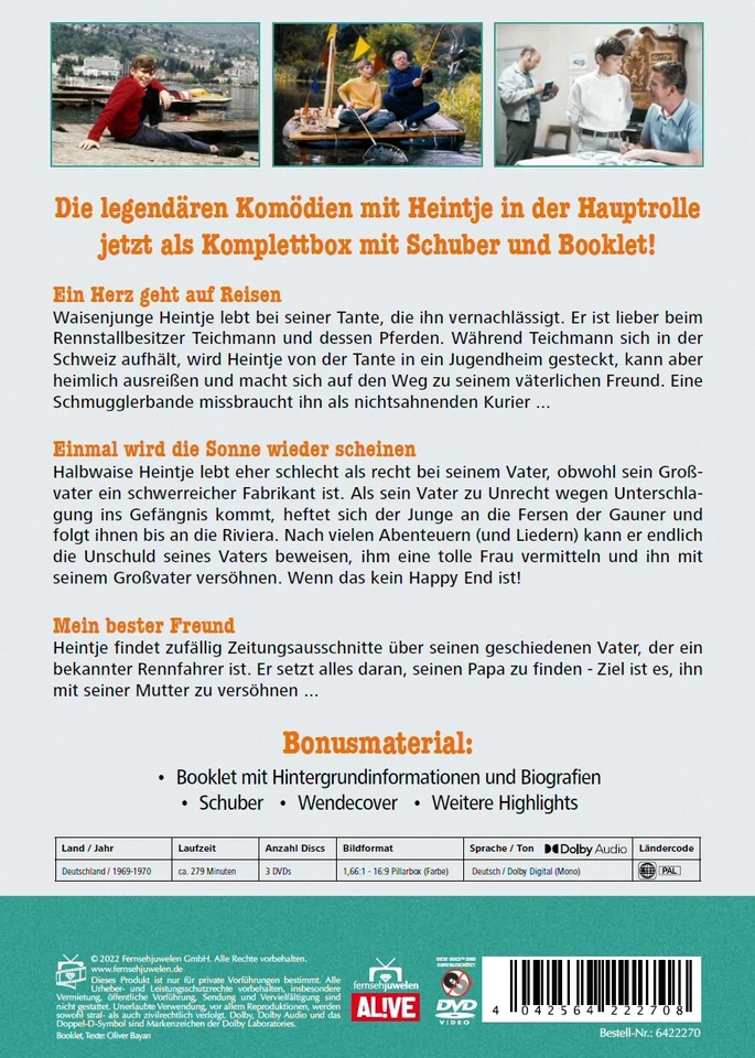 Heintje - Trilogie: Alle 3 Filme (Special Edition) / Filmjuwelen [3 DVDs] - Bild 2 von 4