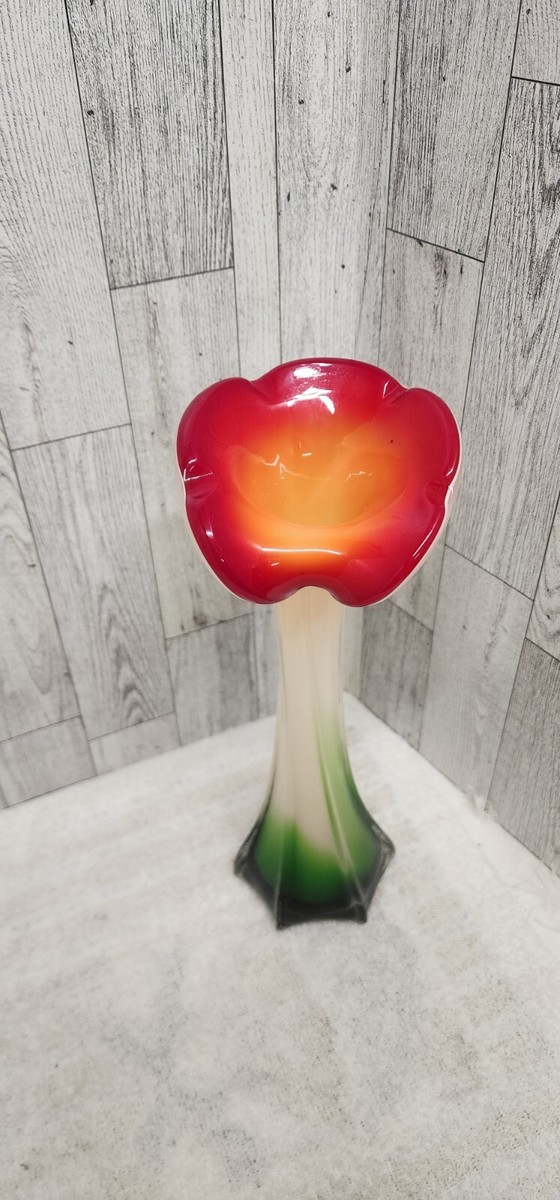 Beuatiful 😍VINTAGE MURANO JACK IN THE PULPIT VASE HAND BLOWN ART