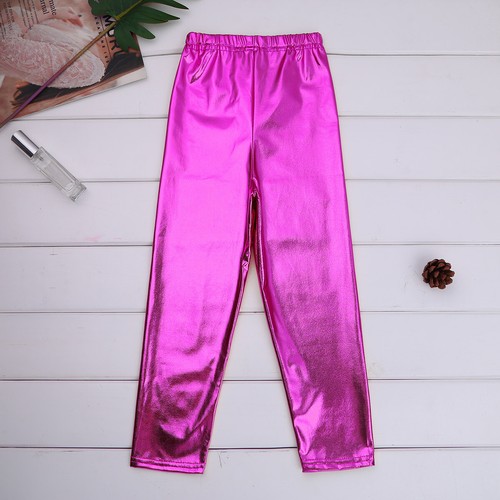 Girls Boys Metallic Dance Pants Trousers for Modern Hip Hop Street Dancewear - Picture 114 of 127
