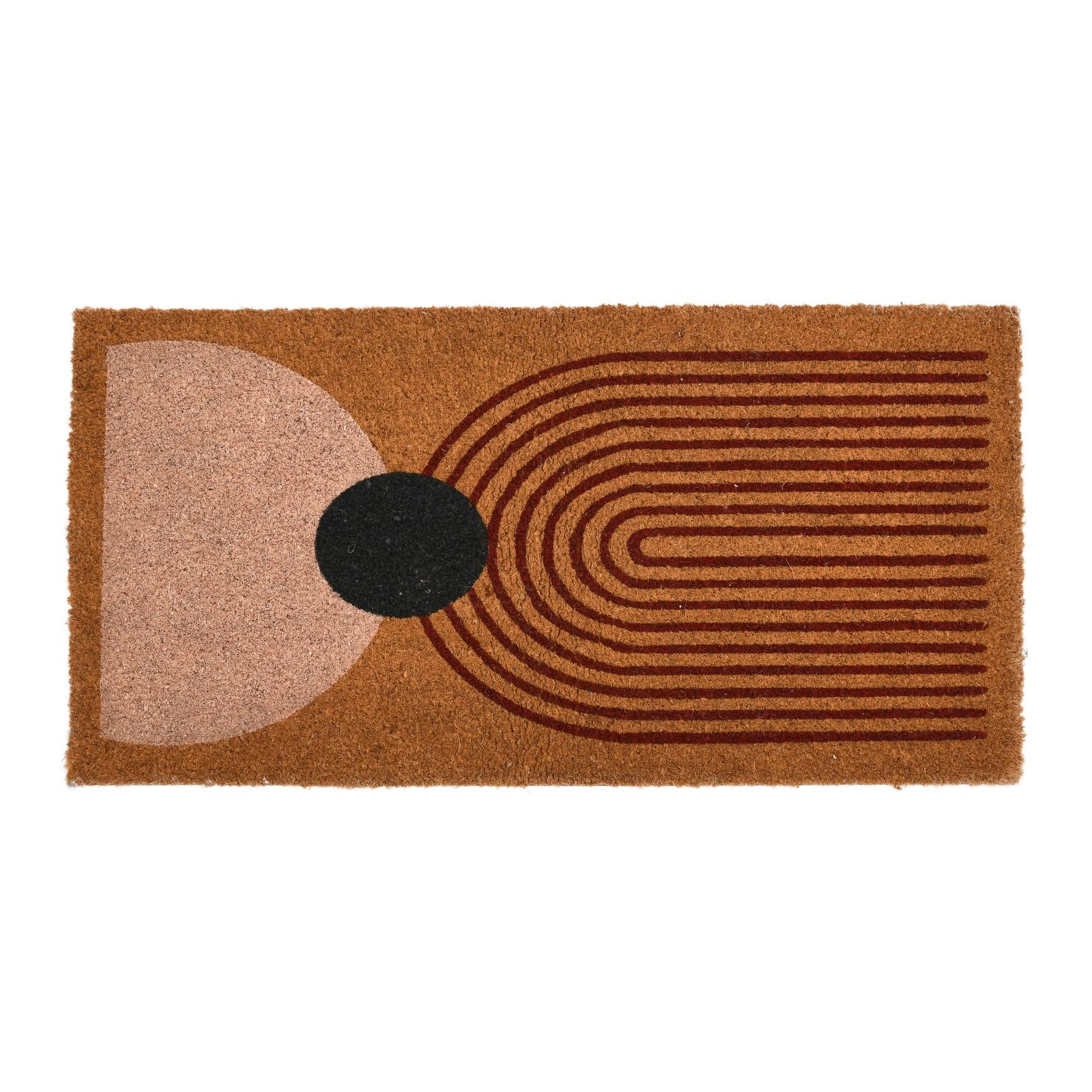 Abstract Print Coir Doormat for Stylish and Durable Entryway Décor
