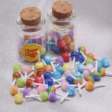 2Set 1:12 Scale Dollhouse Miniatures Mini Food Candy Bottles Jar Accessories