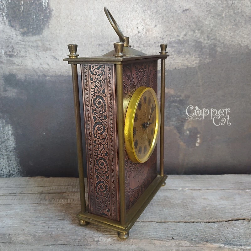 Mechanical soviet table clock with full restored old mechanism «Molnija» - Image 3 of 4