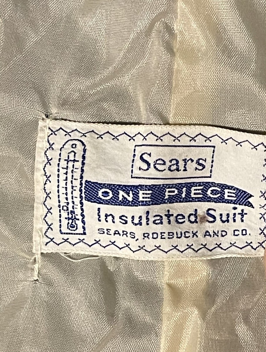 Men's Vintage Coveralls Sears One Piece Insulated Suit Tall 42/44