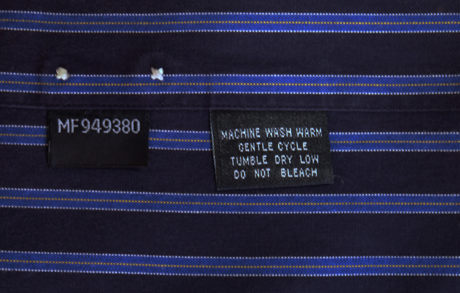 Faconnable Button Down Dark Blue Striped Cotton M… - image 8
