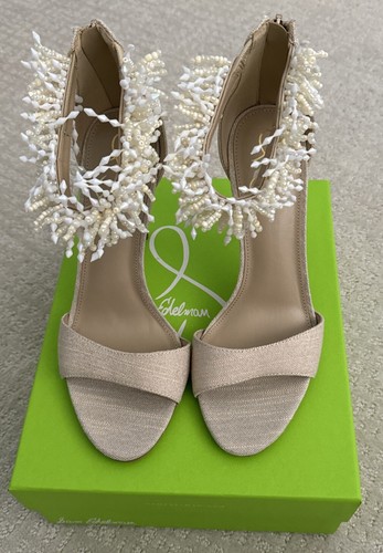 NWB Sam Edelman Gillie, Sand Linen ankle strap sandals size 8.5 - Bild 3 von 9