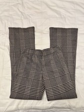 Plaid Fit  Flare Dress Pants Black  Beige Women  s Small/Medium STRETCH Pants