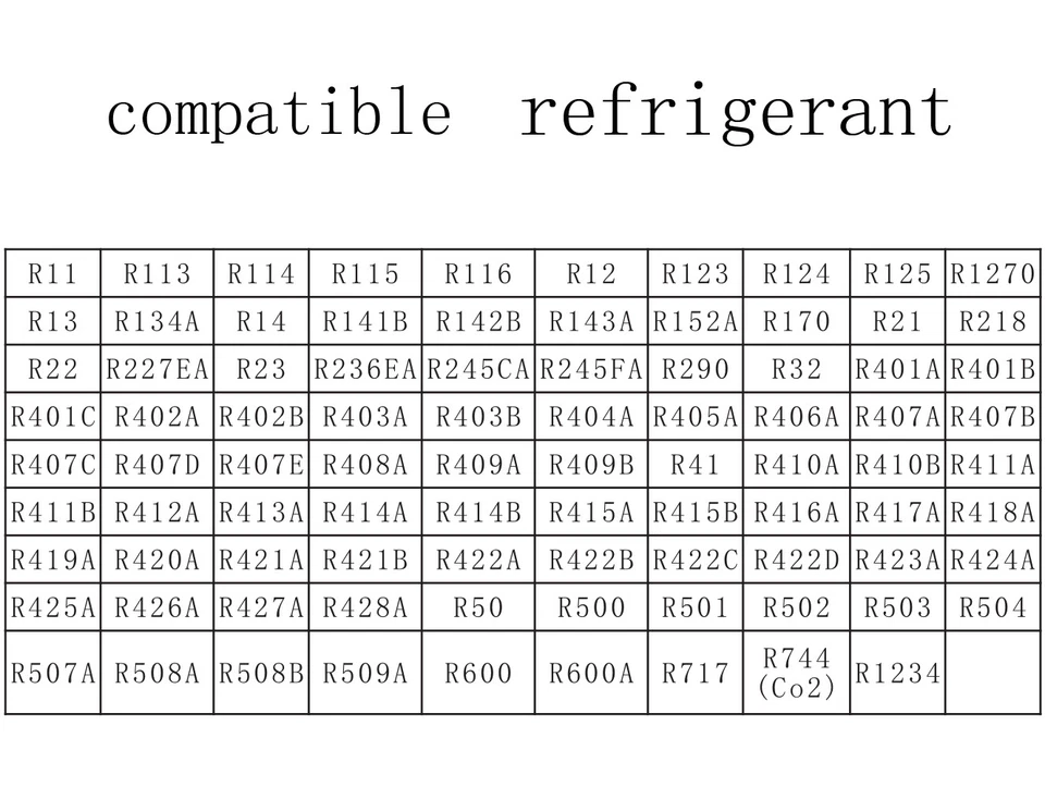 Juego de manómetros de CA prueba de presión de temperatura de vacío de climatización para R134A R1234 R600 R404a Foto 3 de 4