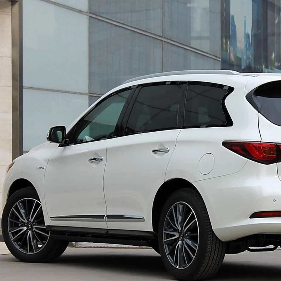Glossy Black Chrome Delete Window Trims For Infiniti JX35 QX60 2012-2018 — 第 2/4 张图片