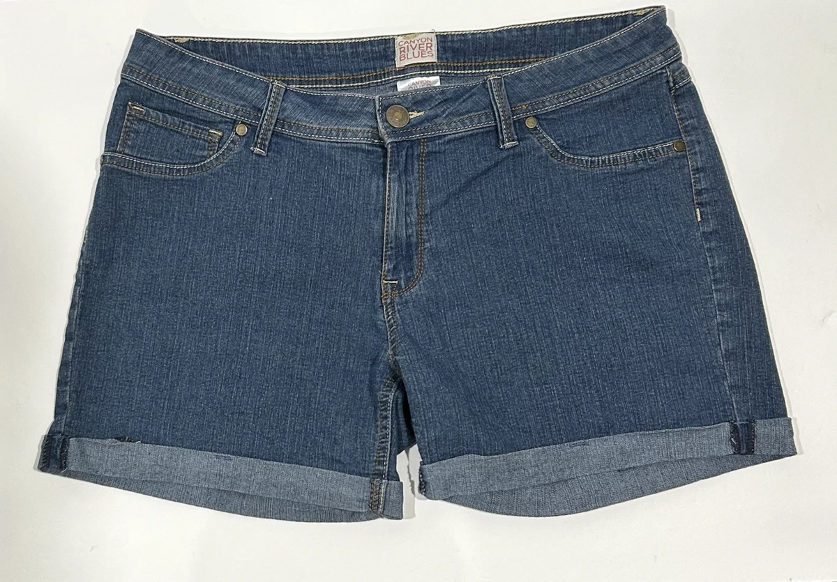 Short Fille Canyon River Blues – Taille L, 100% Coton, Bleu