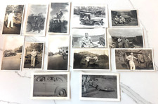 WWII Lot of 14 Photos Army Military Jeeps and Vehicles Soldiers South Pacific