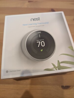 Google Nest 3rd Gen Smart Learning Thermostat - Stainless Steel (T3007ES)