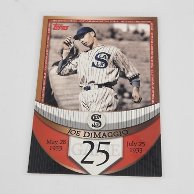 2007 Topps The Streak Before the Streak Joe DiMaggio #JDSF25 HOF