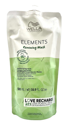 Wella Elements Renewing Mask Moisturizing Hair w/ Aloe Vera 16.9 oz Authentic