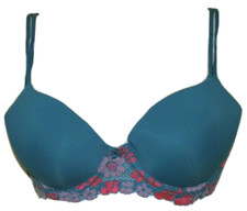 New Womens 32D Blue T-Shirt bra Converts to Racerback UW No Boundaries