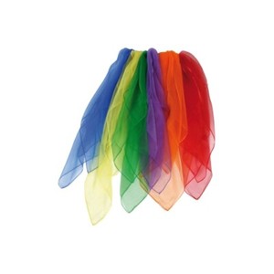 Produktbild von KAWANYO Jongliertücher Gelb 65 X 65cm Kindergymnastik Tanz Seidentücher Schule