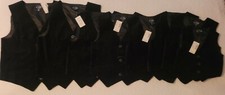 Childrens Place Boys Black Velvet Vest Sz 6/9 M 4 4T 5 6 7 12 14 Wedding Formal