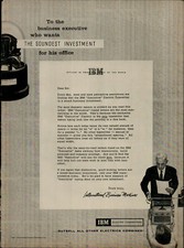 1956 IBM Typewritter Vintage Print Ad 3171 thumbnail