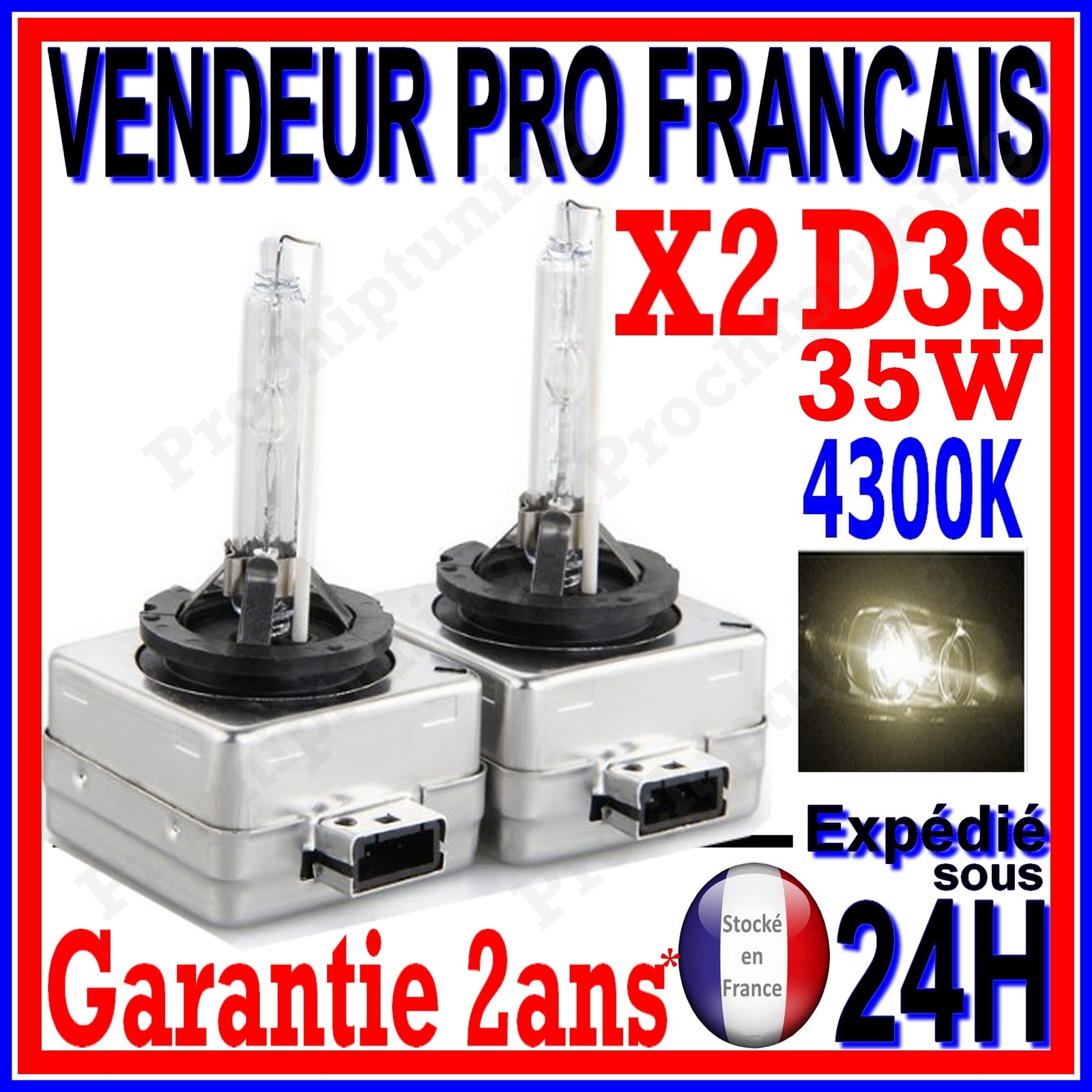 Ampoule D3S bi-xénon 35W 4300K idéale pour voyager sereinement la nuit en famille