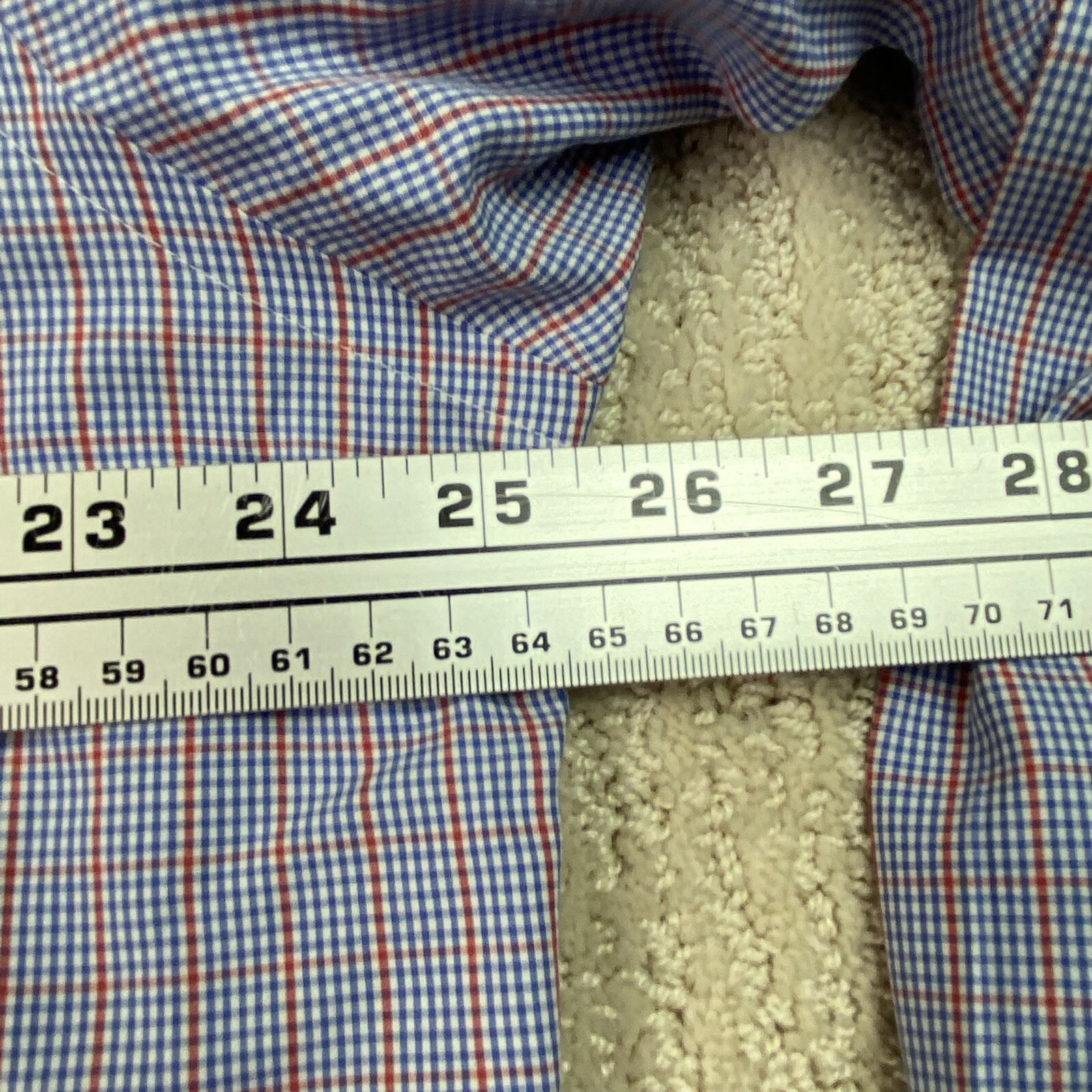 Brooks Brothers Button Down Shirt Adult Blue Yellow Check Size 16.5 - 33* thumbnail 7