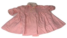 Vtg Kute Kiddies Toddler Girls Coat Pink Button Swing See Measurements
