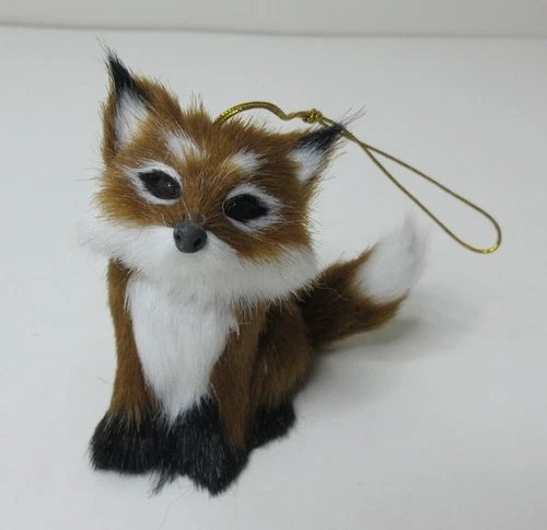 Furry Fox Ornament 3"