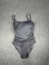 La Blanca Swimsuit Womens 12 One Piece Ruched Adjustable Straps Bathing Suit