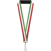 "Buckle-Down Lanyard-1.0\"-Stripes Green/White/Red 22\" X 1\" Multicolor (Us Import)"