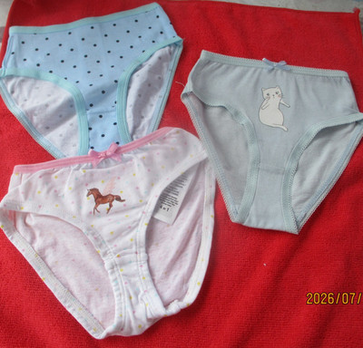 Mädchen Unterhosen 3 er Pack  blau  bunt gr 92 neu