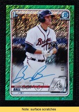 2020 Bowman Green Shimmer Refractor 53/99 Bryce Ball #CPA-BBA Auto READ 02d2
