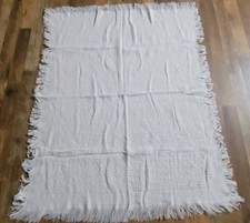 Vintage Hand Embroidered Baby Blanket 31" 39" 60 Spandex 40 Acrylic