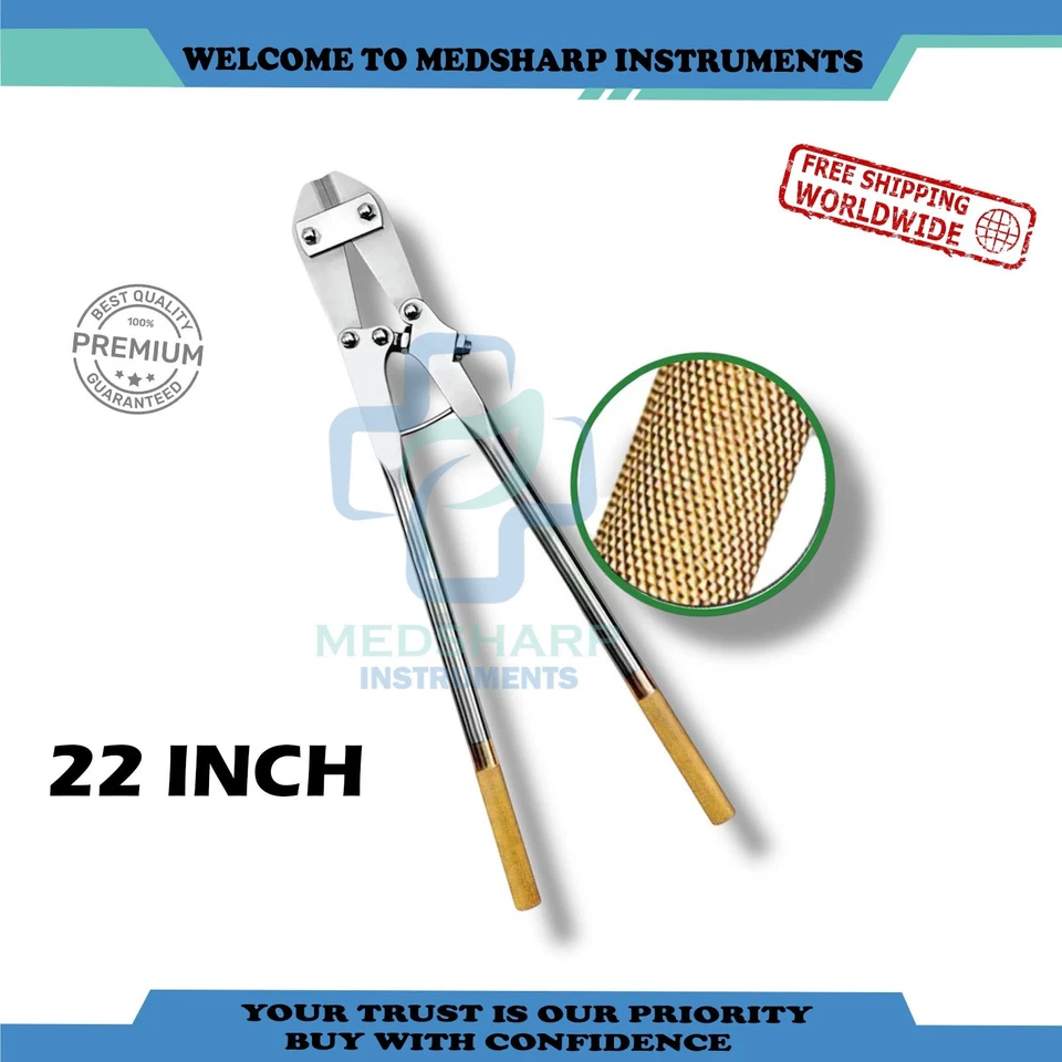 Ортопедический хирургический инструмент TC Wire Pin and Rod Cutter 22 дюйма A+ первоклассное качество - Изображение 2 из 3