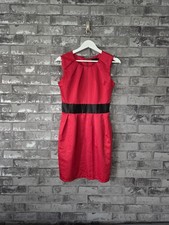 AX Paris Red Black Colourblock Dress UK10 Indie Soft Alt Retro Party Cocktail