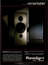 1988 • PARADIGM Speakers Print Ad • Electronics Audio 80s EA.01