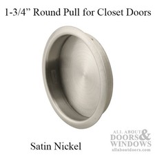 Prime-Line 1.75" 1-3/4" Round Satin Nickel Closet Door Finger Pull    2 Pack