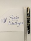 Parker Deluxe Challenger Green & Black Fountain Pen 14k Flexible Nib Restored — photo 1