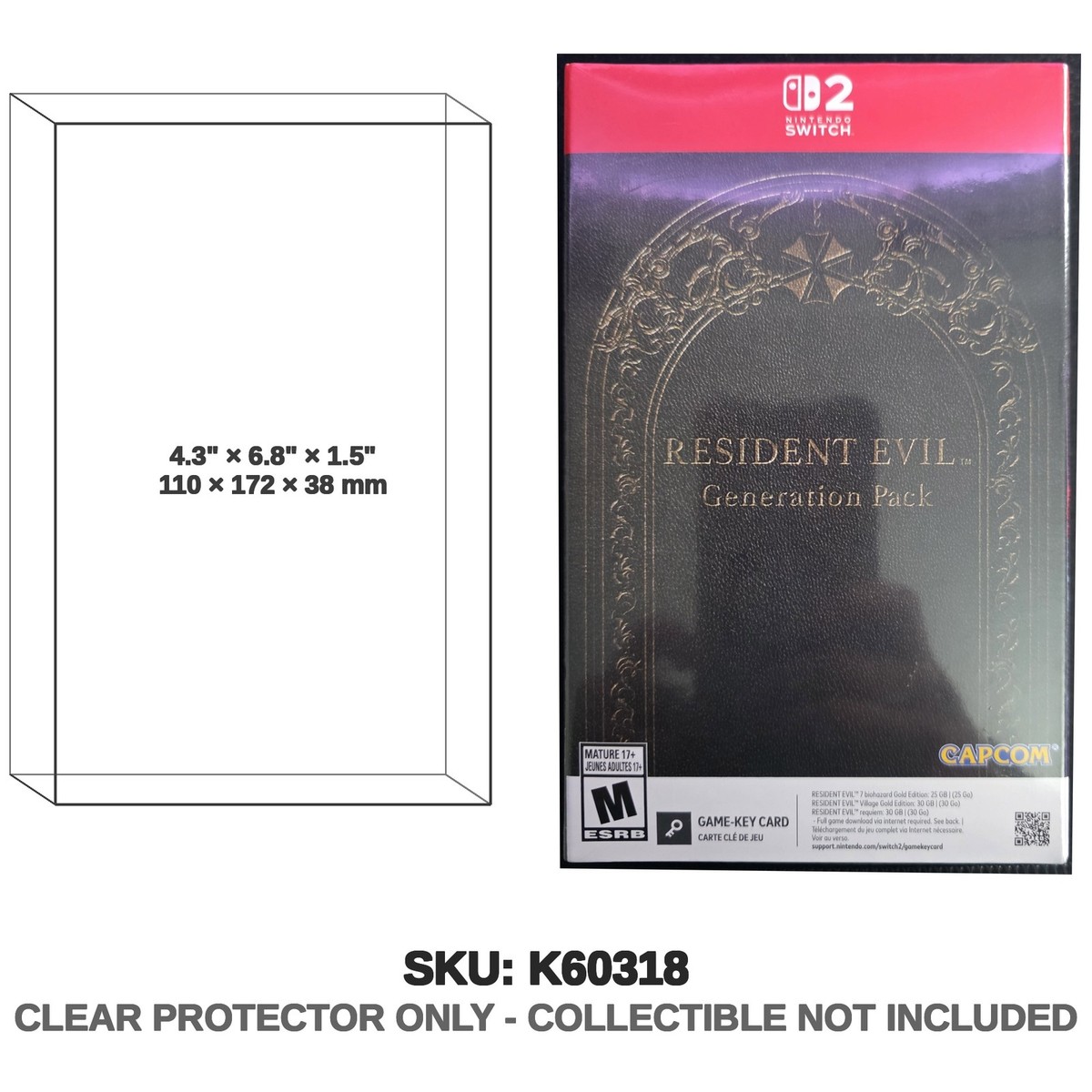 Protector For Capcom Resident Evil Generation Pack Nintendo Switch