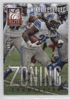 2013 Panini Elite Zoning Commission Gold 33/49 Mikel Leshoure #9 7k4