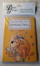 Popular Saludos Fiesta Cumpleaños Invitaciones Pack De 8 y Sobres NUEVO
