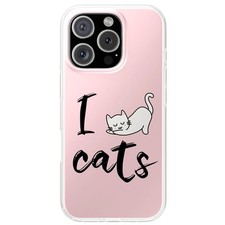 Graphic Case For Apple iPhone 16,15,14,13,12,11,X,8,7 ,I Love Cats Print